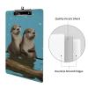 A4 Acrylic Clipboard with Cute Otter Design, Hanging Hole, Holds 80–100 Sheets view 3