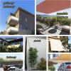 Rectangular Balcony Shade Sail 3.2 x 4 m, Waterproof, Sand Yellow view 2