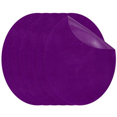 PATIKIL Iron-On Patches 4.3 x 5.5 in, 6-Pack Oval Suede Elbow and Knee Repair Patches, Purple