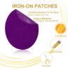 PATIKIL Iron-On Patches 4.3 x 5.5 in, 6-Pack Oval Suede Elbow and Knee Repair Patches, Purple view 3