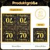 70th Birthday Napkins, Black and Gold, 40 Pieces view 2
