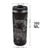 RTFGHJS Vacuum-Insulated Stainless Steel Tumbler with Leakproof Lid, French Bulldog 304 Stainless Steel Travel Cup, Wide Mouth, for Hot and Cold Drinks (380 ml) view 2