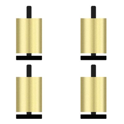 Gold Adjustable Furniture Legs, M8 Hanger Bolts, 6–30 cm, 38 mm, 4-Pack (10 cm)
