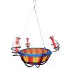 Leak-Proof Hummingbird Feeder for Outdoor Use, Wildlife-Friendly Garden Decor, 16.93 x 11.81 in, Resting Place with 3 Feeding Ports for Deck, Patio, or Lawn view 1