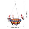Leak-Proof Hummingbird Feeder for Outdoor Use, Wildlife-Friendly Garden Decor, 16.93 x 11.81 in, Resting Place with 3 Feeding Ports for Deck, Patio, or Lawn view 2