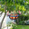 Leak-Proof Hummingbird Feeder for Outdoor Use, Wildlife-Friendly Garden Decor, 16.93 x 11.81 in, Resting Place with 3 Feeding Ports for Deck, Patio, or Lawn view 4