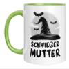 Funny Mother-in-Law Mug, Witch Hat Design, Green view 1