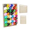 WJLYDM Wooden Thread Spool Holder, 48 Spools, Wall-Mounted view 2