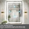 GLSLAND 76.2 x 101.6 cm LED Bathroom Mirror with Adjustable Lighting, Anti-Fog Function, and Horizontal or Vertical Mounting view 2