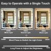 GLSLAND 76.2 x 101.6 cm LED Bathroom Mirror with Adjustable Lighting, Anti-Fog Function, and Horizontal or Vertical Mounting view 4