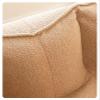 BDBLFLTZ Compressed Foam Bouclé Bean Bag Sofa, Gray, Double view 2