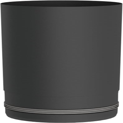 Pellet Stove Flue Pipe, 250 mm, Stainless Steel, 80 mm Diameter, Black