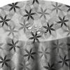 Oilcloth Tablecloth, Mandala Circles Gray Oval, 130 x 160 cm, Wipeable view 1