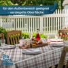 Oilcloth Tablecloth, Garden Tablecloth, Lines Check Gray Red Oval 140 x 220 cm, Wipeable view 3