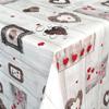 Beige Hearts Wreath Oilcloth Tablecloth, Rectangular, 80 x 140 cm view 1