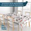 Beige Hearts Wreath Oilcloth Tablecloth, Rectangular, 80 x 140 cm view 2
