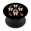 Coquette Bow Ukulele for Girls and Moms, Pink PopSockets Adhesive PopGrip view 1