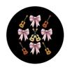 Coquette Bow Ukulele for Girls and Moms, Pink PopSockets Adhesive PopGrip view 3