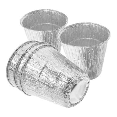 Disposable Aluminum Foil Liners, 5 Pieces, Silver, Oil-Resistant and Leakproof
