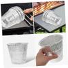 Disposable Aluminum Foil Liners, 5 Pieces, Silver, Oil-Resistant and Leakproof view 3