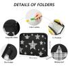 A4 Accordion File Organizer with Zipper, 13 Pockets, Plaid Star Design, Black view 3