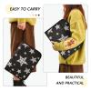 A4 Accordion File Organizer with Zipper, 13 Pockets, Plaid Star Design, Black view 4