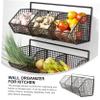 Metal Kitchen Wall Shelf, Wall-Mounted Spice Organizer view 3