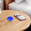 Round Aluminum Coin Wallet and Storage Case, Blue view 2