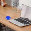 Round Aluminum Coin Wallet and Storage Case, Blue view 3