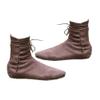 YUMALI Medieval Short-Shaft Shoes, Renaissance PU Leather Knight Boots, Viking Cosplay Boots with Flat Sole for Halloween, Size 39, Brown view 1