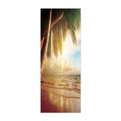 Self-Adhesive 3D Beach and Sea Door Mural, Removable, Waterproof, 77 x 200 cm