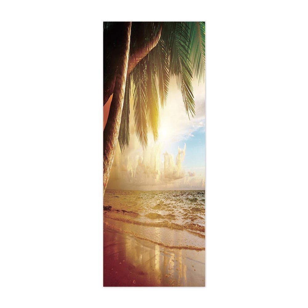Self-Adhesive 3D Beach and Sea Door Mural, Removable, Waterproof, 77 x 200 cm