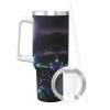 DEXNEL Butterfly Night Ice Bully Travel Tumbler with Handle and Foldable Straw, 1.2 L view 2