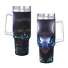 DEXNEL Butterfly Night Ice Bully Travel Tumbler with Handle and Foldable Straw, 1.2 L view 3
