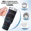 DEXNEL Butterfly Night Ice Bully Travel Tumbler with Handle and Foldable Straw, 1.2 L view 4
