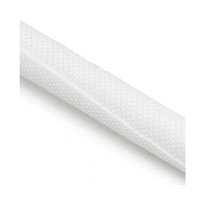 1/5 m Self-Closing Expandable Braided PET Cable Sleeve, Flexible and Insulated, White, 38 mm × 5 m