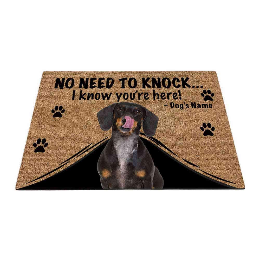 Personalized “English Springer Spaniel” Doormat, “I Know You’re Here,” 60 x 40 cm