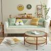 Thick Faux Lambswool Sofa Cover, Dark Green, 110 x 160 cm view 2