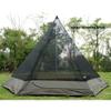 Outdoor Pyramid Teepee Tent with Sidewalls, Double-Layer Rainproof Camping Tent, Green view 4