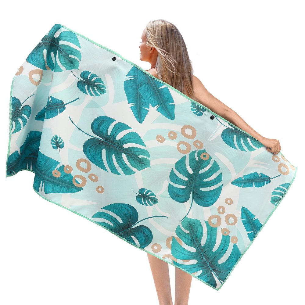 Pameil Microfiber Beach Towel, Large 90 x 180 cm, Compact and Sand-Resistant