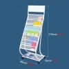 HDMOZUYT Curved Triple-Fold Metal Brochure Stand, Black/White view 3