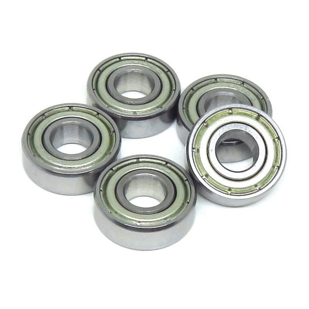 5-Piece 696 Bearing Replacement Set, 6 x 15 x 5 mm, Bearing Steel Deep-Groove Ball Bearings
