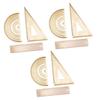 STOBOK 3-Piece Brass Drawing Tool Set, Folding Metric Protractor and Triangle Ruler for Woodworking view 1