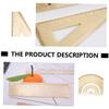STOBOK 3-Piece Brass Drawing Tool Set, Folding Metric Protractor and Triangle Ruler for Woodworking view 4