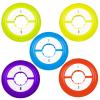 Fishing Line Storage Spool Set with 5 Silicone Holders view 1
