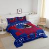 Feelyou Buffalo American Football Bedding Set, Double Size, Red and Blue view 2