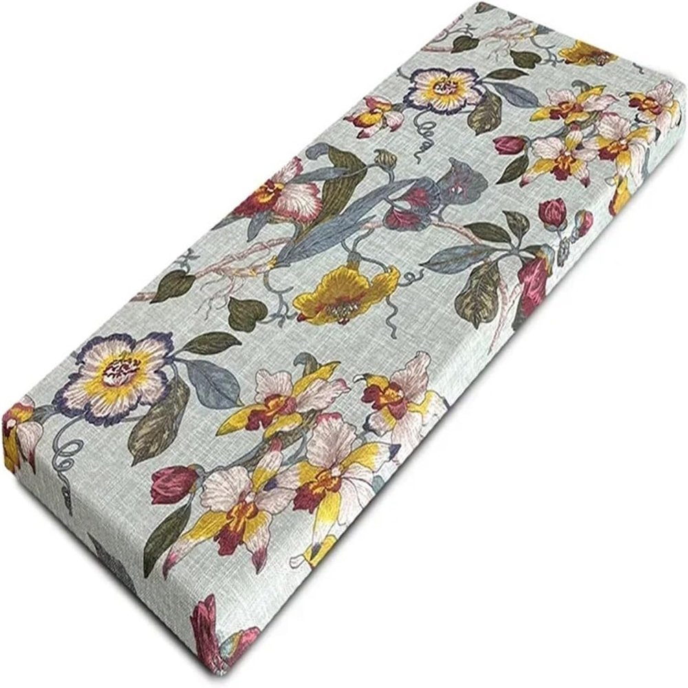 JORTUIO Bench Cushion, Removable Washable Cover, Non-Slip Outdoor Bench Pad, Color 4, 140 x 40 x 5 cm