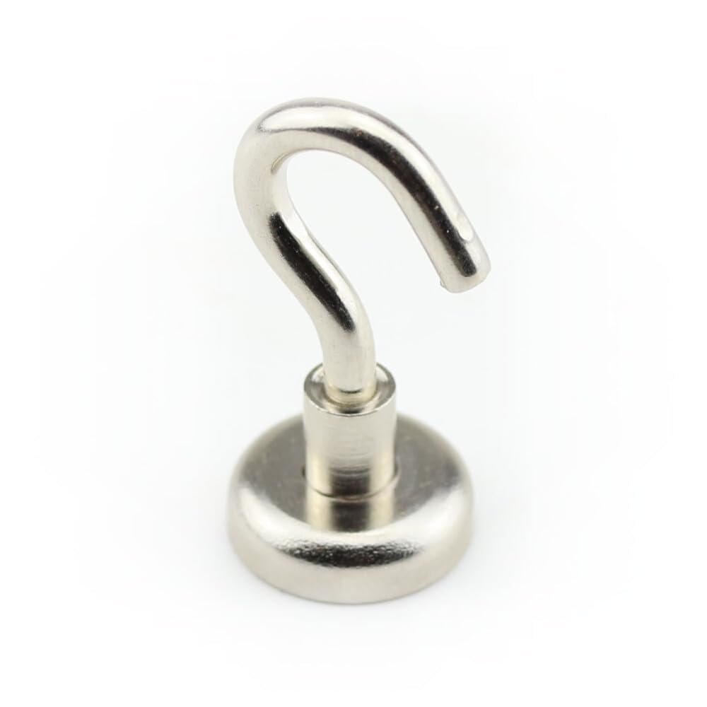MAGNETHANDEL | 1 Neodymium Hook Magnet, 13 mm, Approx. 3.5 kg Holding Force