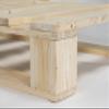 Lermowood M2 Wooden Pallet Bed, 120 x 200 cm, Natural, with Headboard view 4