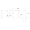 SPACEREBELS Modern 3-Door Sideboard, 164.5 × 57.5 × 42 cm, Natural view 4